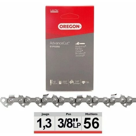 Chaine Tronçonneuse Oregon 91PX056E 3/8LP 56 Dents 1 Chaine Tronçonneuse Oregon 91PX056E 3/8LP 56 Dents