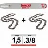 Pack 1 Guide + 2 Chaînes Tronçonneuse Oregon SFHD009 3/8 058 | 38cm
