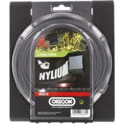 Fil Carré Pour Débroussaillage Nylon Oregon - Longueur 60 M - Diamètre 2,4 Mm